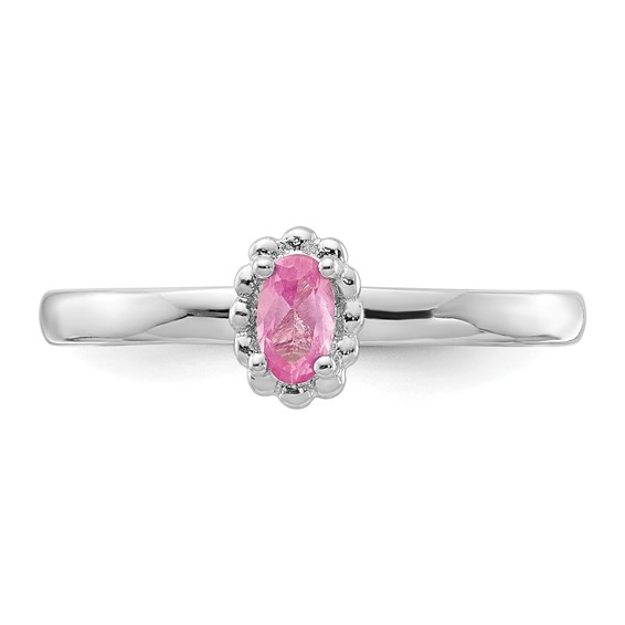 Sterling Silver Stackable Expressions Created Gemstone Rings