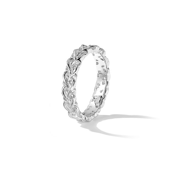Sterling Silver Stackable Expressions Polished Intertwined Heart Ring