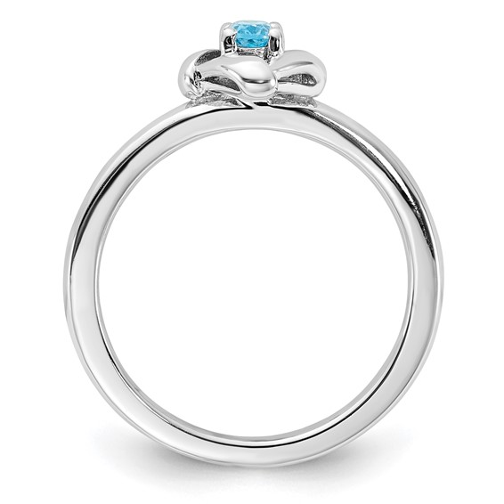 Sterling Silver Stackable Expressions Blue Topaz Ring