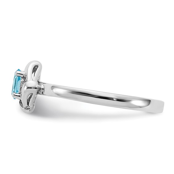 Sterling Silver Stackable Expressions Blue Topaz Ring