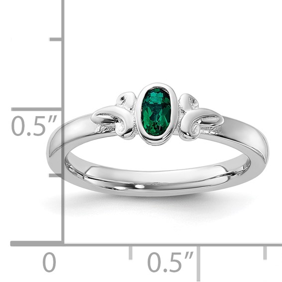 Sterling Silver Stackable Expressions Gemstone Rings