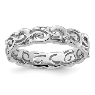 Sterling Silver Stackable Expressions Polished Ring