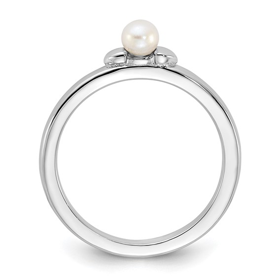 Sterling Silver Stackable Expressions FW Cultured Pearl Ring