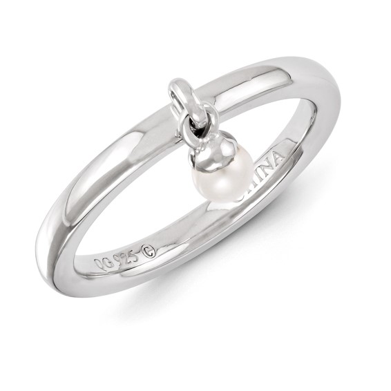 Sterling Silver Stackable Expressions FW Cultured Pearl Ring