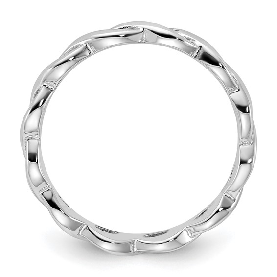 Sterling Silver Stackable Expressions Carved Band Ring