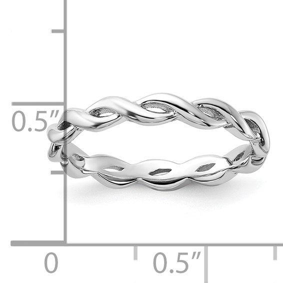 Sterling Silver Stackable Expressions Carved Band Ring