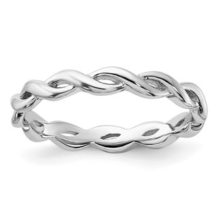 Sterling Silver Stackable Expressions Carved Band Ring