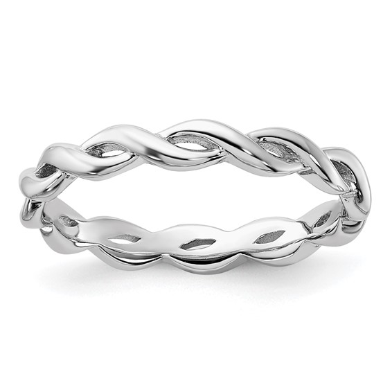 Sterling Silver Stackable Expressions Carved Band Ring