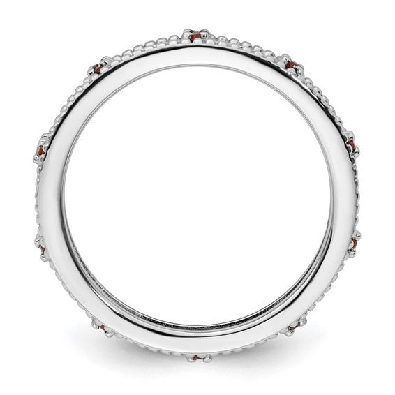 Sterling Silver Stackable Expressions Gemstone Filigree Ring