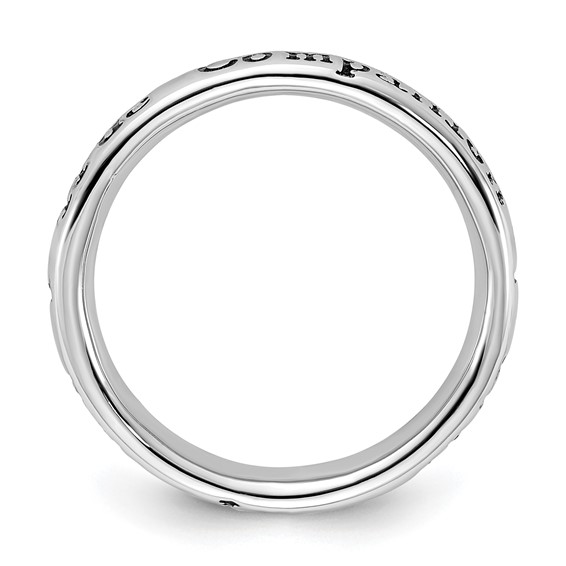 Sterling Silver Stackable Expressions Enameled Lyric True Companion Ring