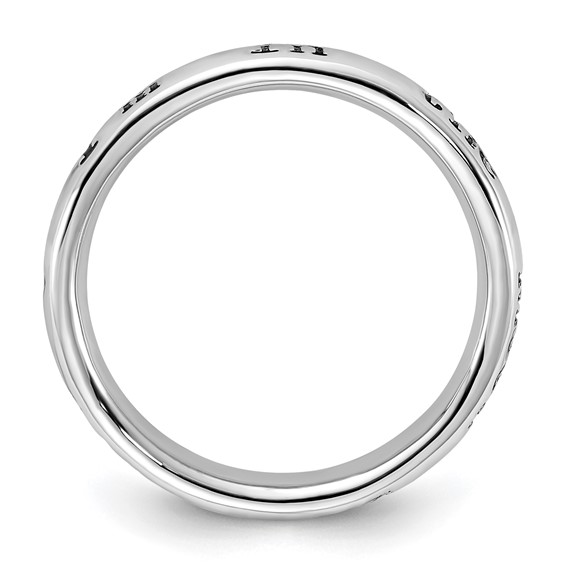 Sterling Silver Stackable Expressions Enameled Lyric I'm in the Mood For Love Ring