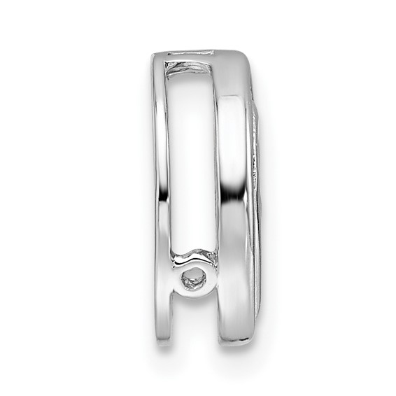 Sterling Silver Stackable Expressions Small Pink Enameled Heart Chain Slide