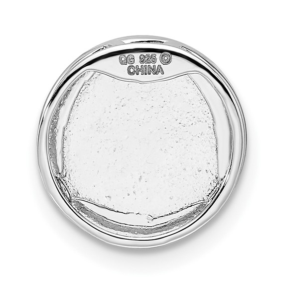 Sterling Silver Stackable Expressions Small Blk Enameled Cross Chain Slide