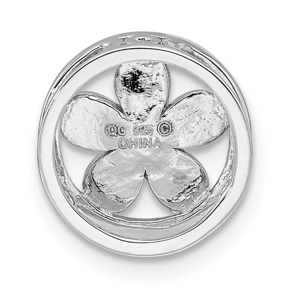 Sterling Silver Stackable Expressions Sm Red Enameled Flower Chain Slide