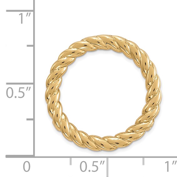 Sterling Silver Stackable Expressions Gold-tone Med Polished Chain Slide