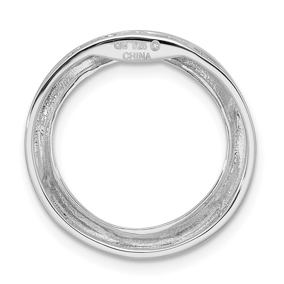 Sterling Silver Stackable Expressions Medium Pink Enameled Chain Slide