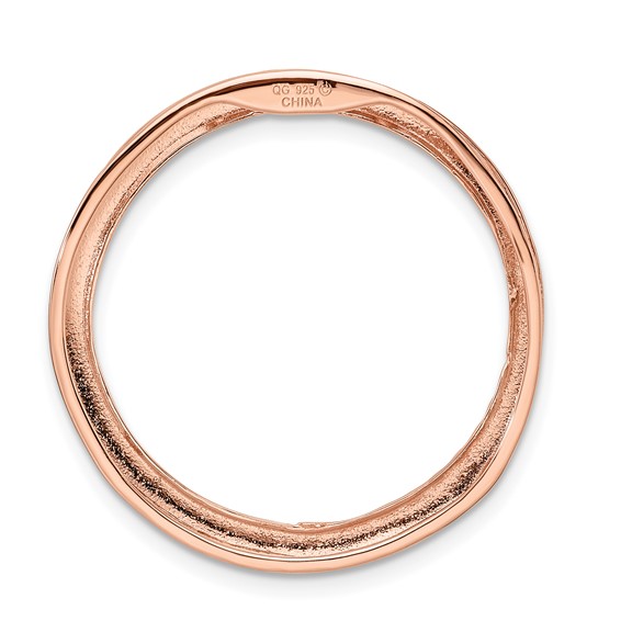 Sterling Silver Stackable Expressions Rose-tone Large Chain Slide