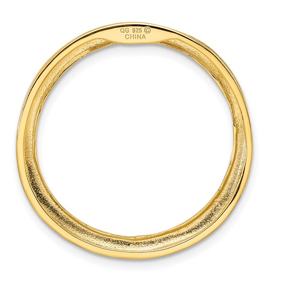 Sterling Silver Stackable Expressions Gold-tone Large Chain Slide