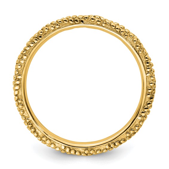 Sterling Silver Stackable Expressions Polished Gold-plated Ring