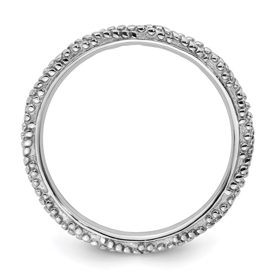 Sterling Silver Stackable Expressions Polished Textured Ring