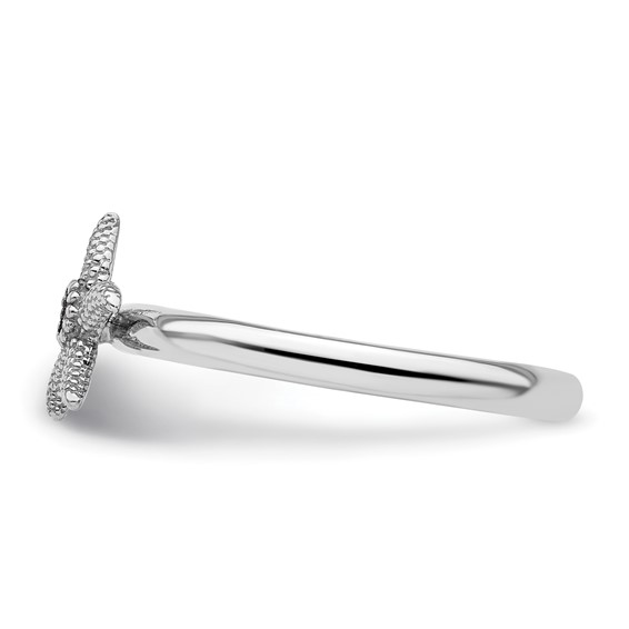 Sterling Silver Stackable Expressions Gemstone Starfish Rings