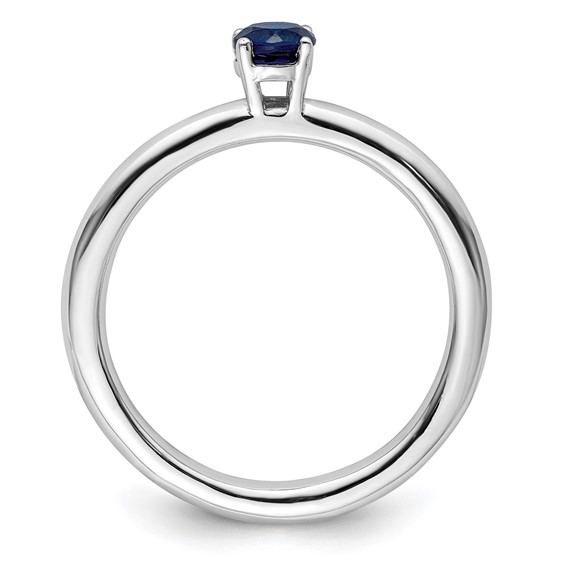 Sterling Silver Stackable Expressions Rhodium Cr. Sapp Ring