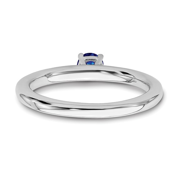 Sterling Silver Stackable Expressions Rhodium Cr. Sapp Ring
