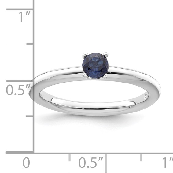 Sterling Silver Stackable Expressions Rhodium Cr. Sapp Ring