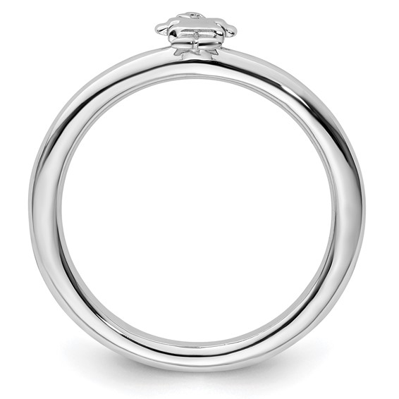 Sterling Silver Stackable Expressions Rhodium Girl Ring