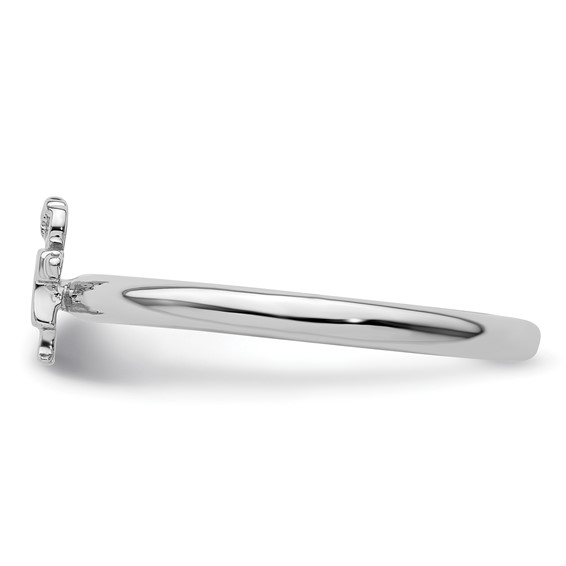 Sterling Silver Stackable Expressions Rhodium Girl Ring