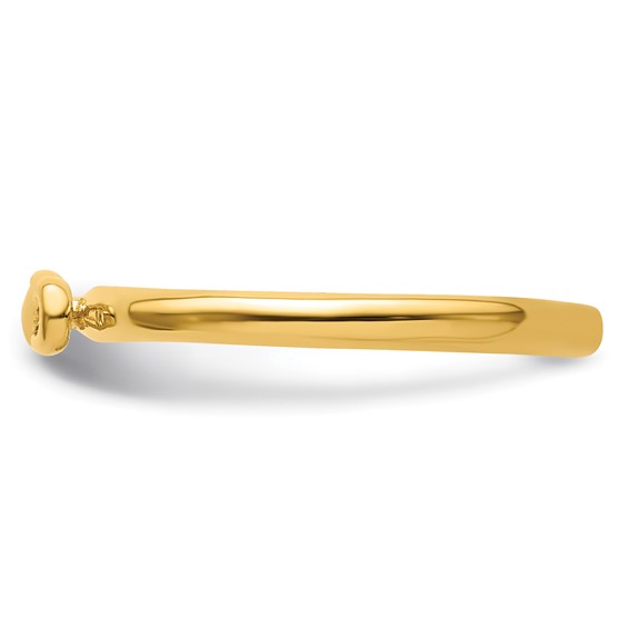 Sterling Silver Stackable Expressions Yellow-plated Infinity Symbol Ring