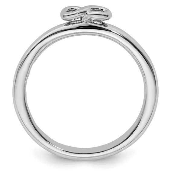 Sterling Silver Stackable Expressions Rhodium Infinity Symbol Ring