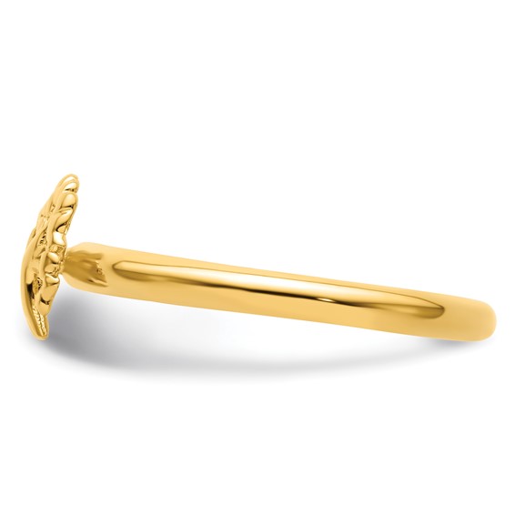 Sterling Silver Stackable Expressions Yellow-plated Tree Ring