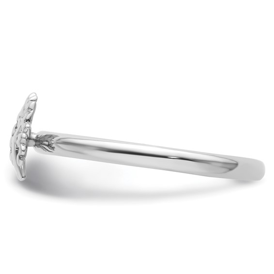 Sterling Silver Stackable Expressions Rhodium Tree Ring