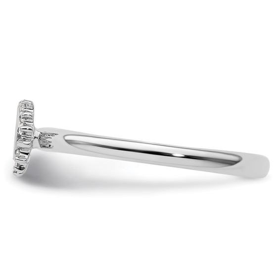 Sterling Silver Stackable Expressions Rhodium Dia. Horseshoe Ring