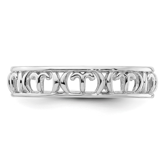 Sterling Silver Stackable Expressions Aries Zodiac Ring