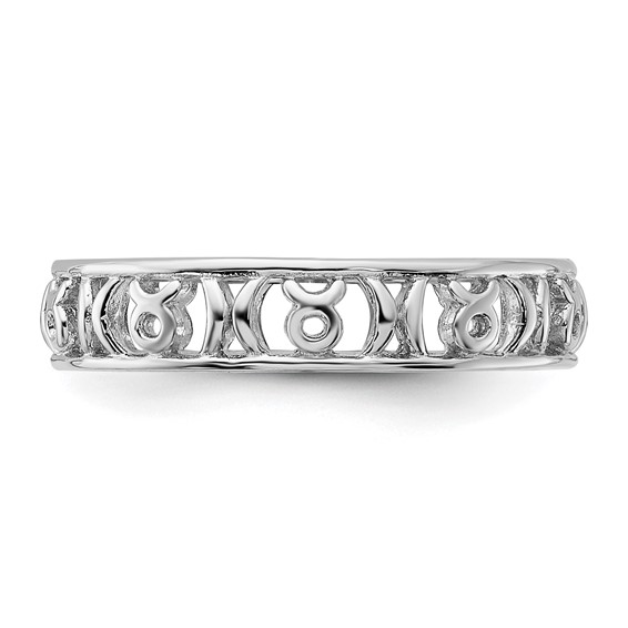 Sterling Silver Stackable Expressions Taurus Zodiac Ring
