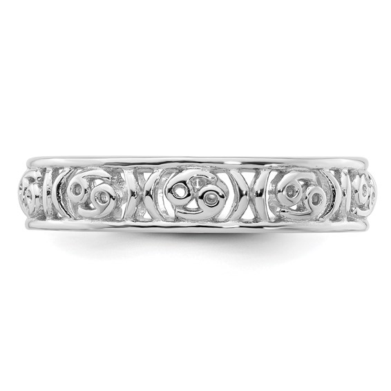 Sterling Silver Stackable Expressions Cancer Zodiac Ring