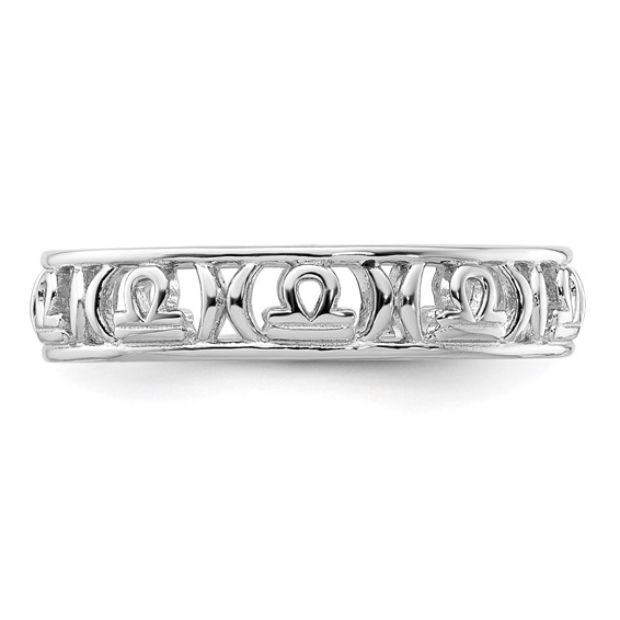 Sterling Silver Stackable Expressions Libra Zodiac Ring