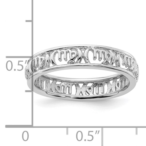 Sterling Silver Stackable Expressions Virgo Zodiac Ring