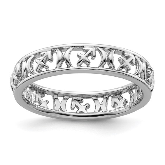 Sterling Silver Stackable Expressions Sagittarius Zodiac Ring