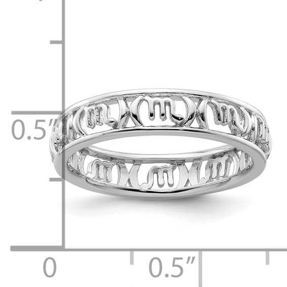 Sterling Silver Stackable Expressions Scorpio Zodiac Ring