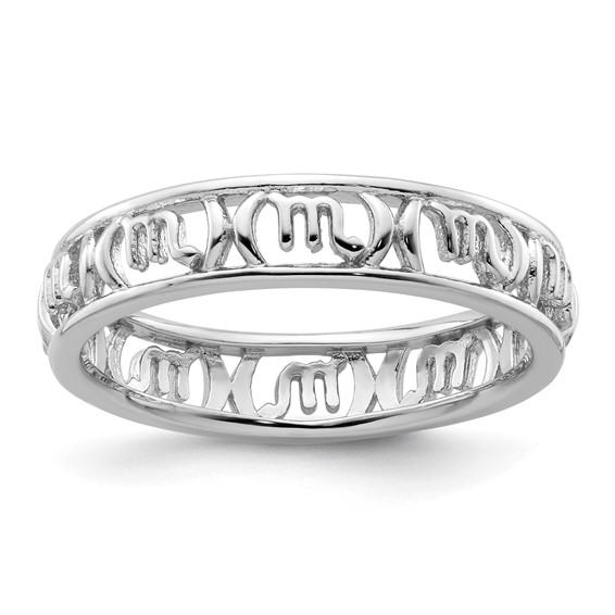 Sterling Silver Stackable Expressions Scorpio Zodiac Ring