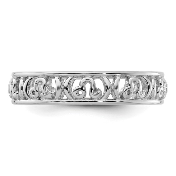 Sterling Silver Stackable Expressions Leo Zodiac Ring