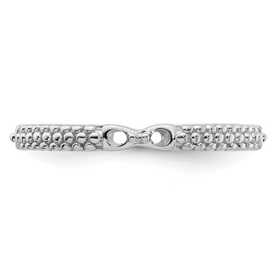 Sterling Silver Stackable Expressions Rhodium-plated Polished Ring