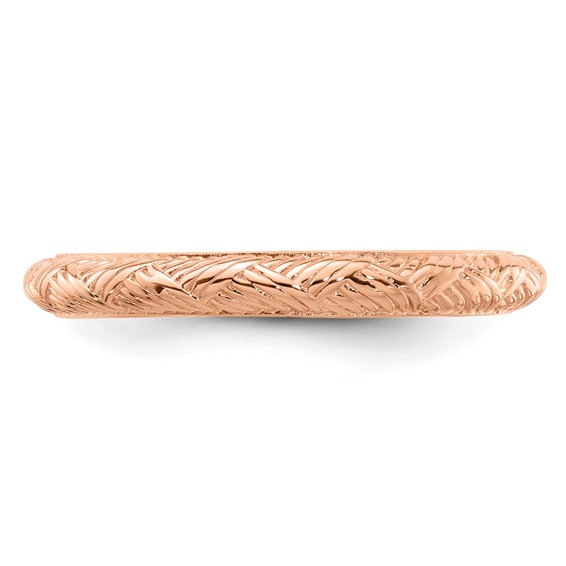 Sterling Silver Stackable Expressions Rose Gold-plated Polished Ring