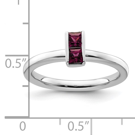 Sterling Silver Stackable Expressions Rhodolite Garnet Ring