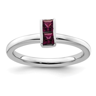 Sterling Silver Stackable Expressions Rhodolite Garnet Ring