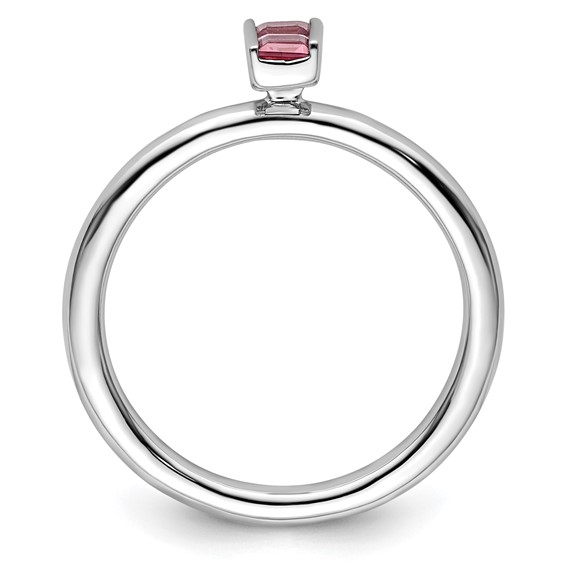 Sterling Silver Stackable Expressions Pink Tourmaline Ring