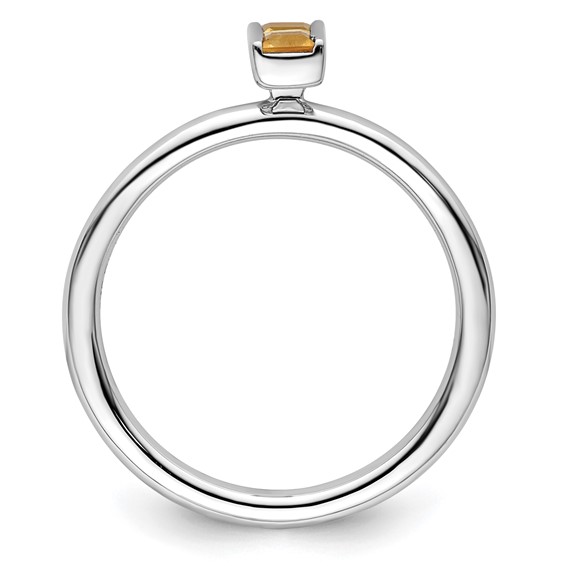 Sterling Silver Stackable Expressions Citrine Ring